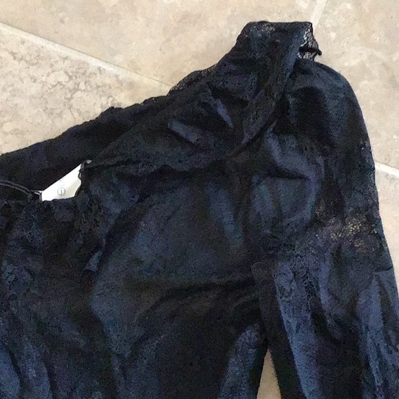 Alexis Ilana dress, one shoulder lace, side zip, black, size small, NWT - Picture 8 of 13